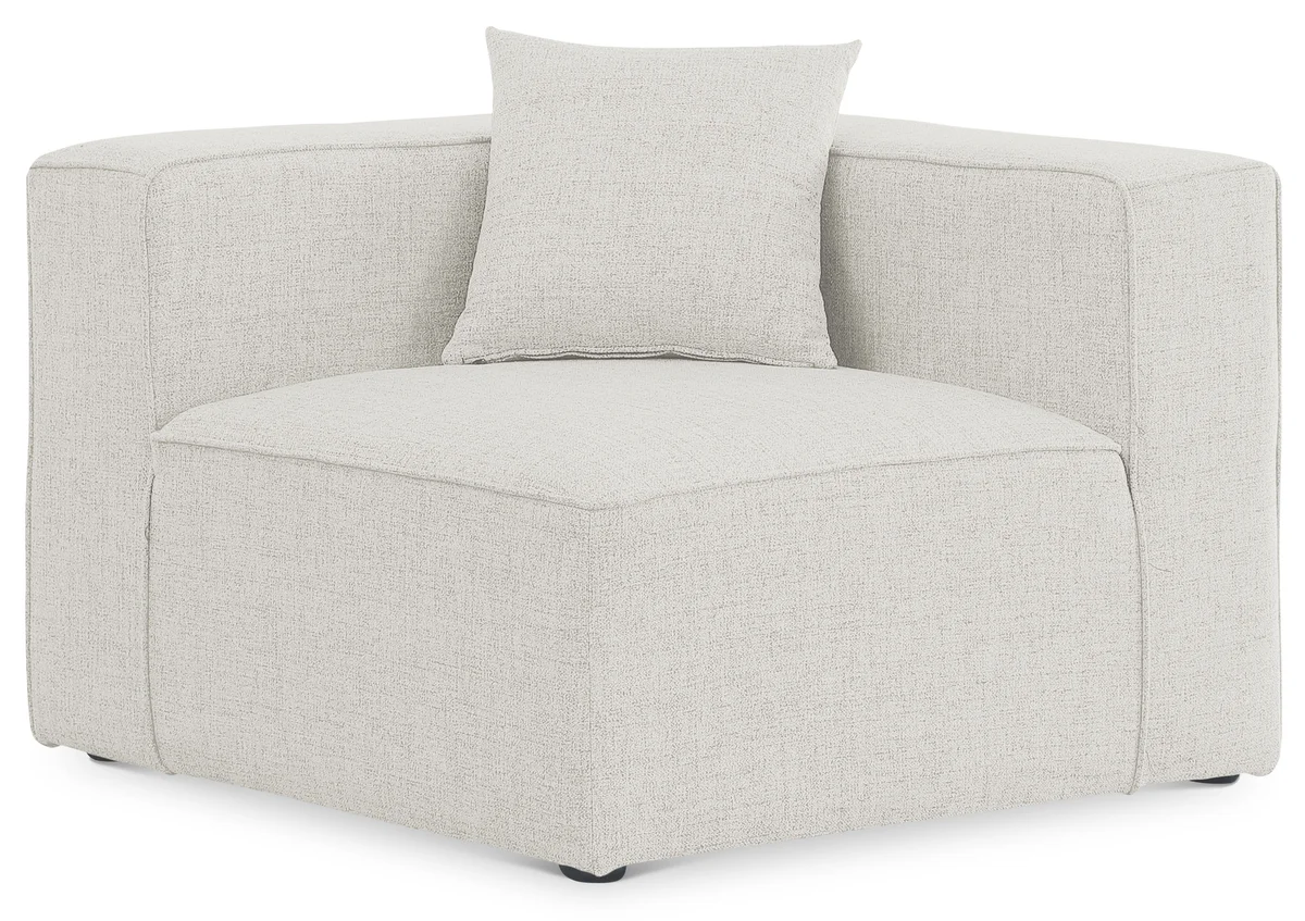 Cube - Linen Corner Chair - Cream