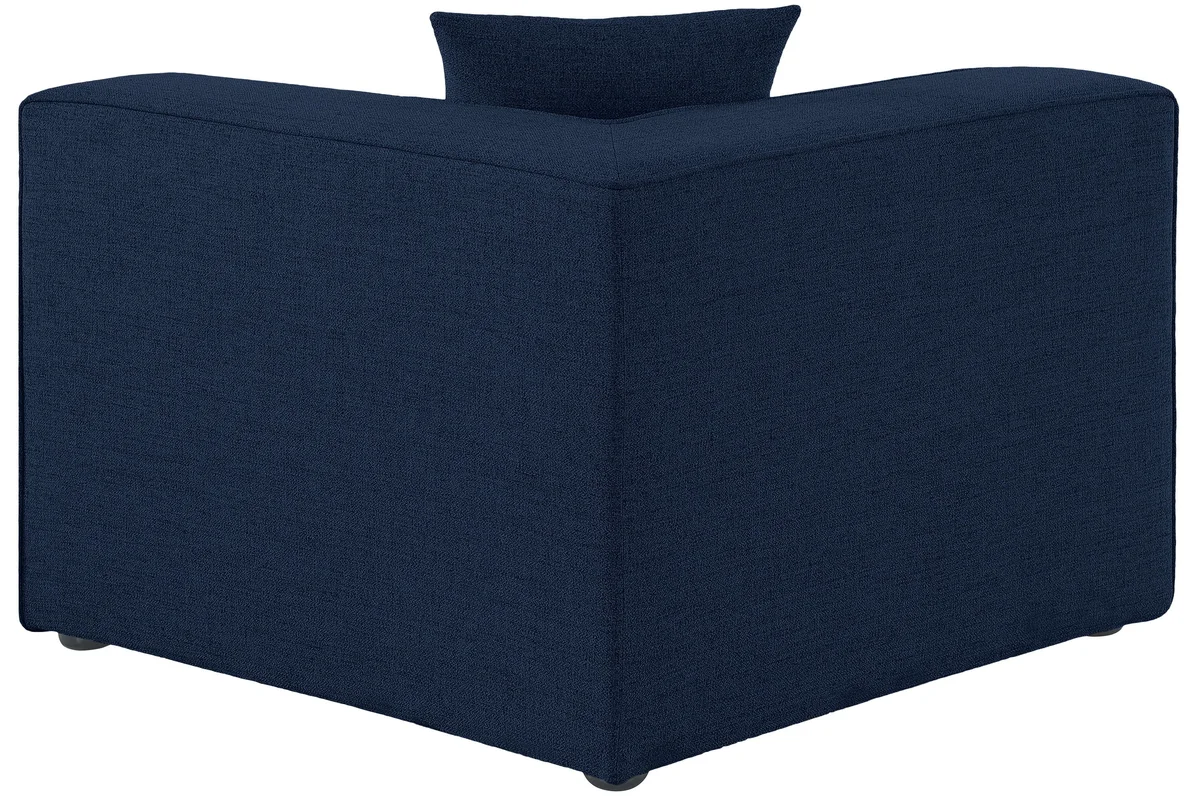 Cube - Linen Corner Chair - Navy
