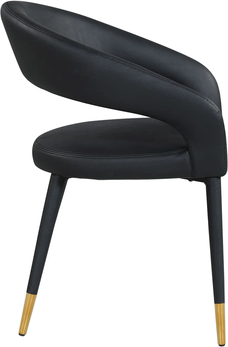 Destiny - Dining Chair - Black - Faux Leather