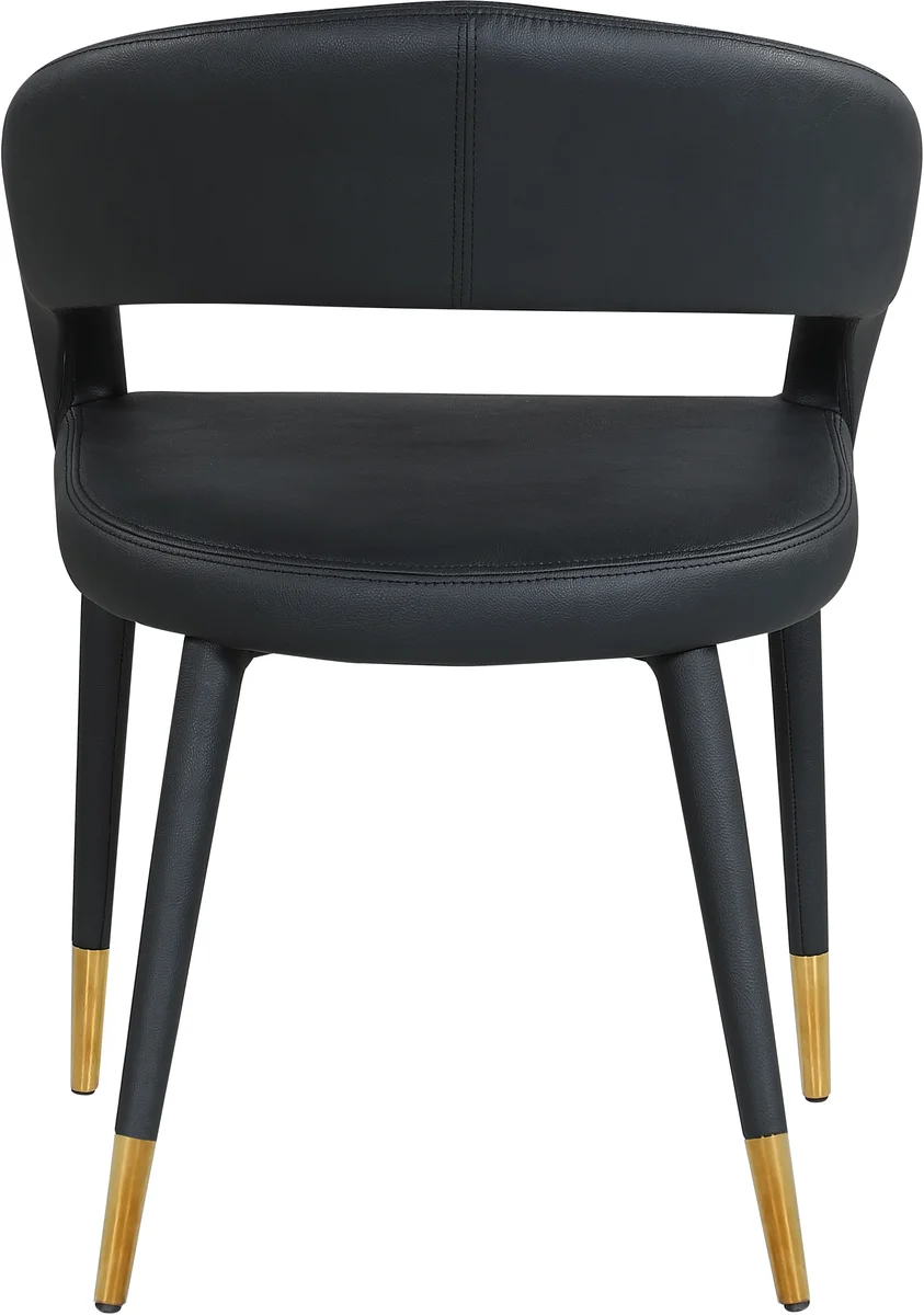 Destiny - Dining Chair - Black - Faux Leather - View 2