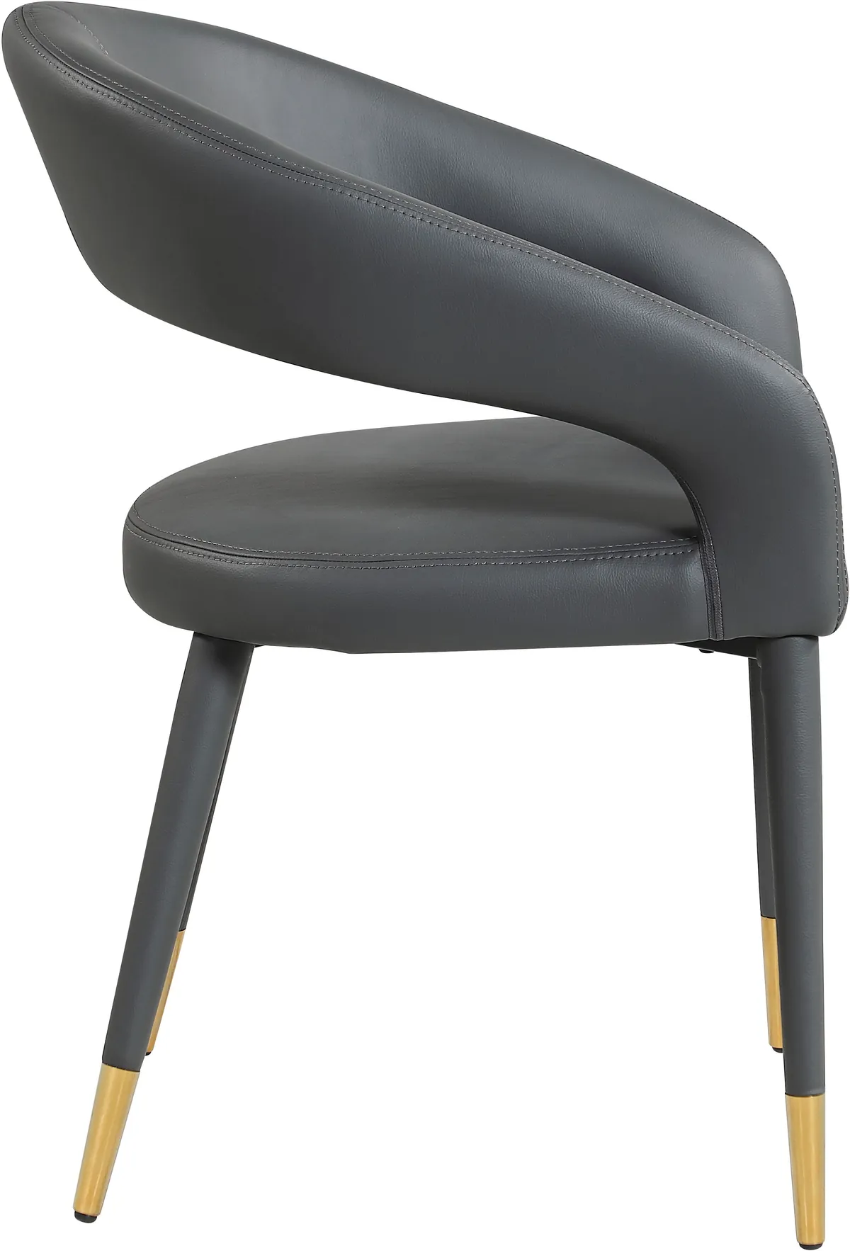 Destiny - Dining Chair - Gray - Faux Leather