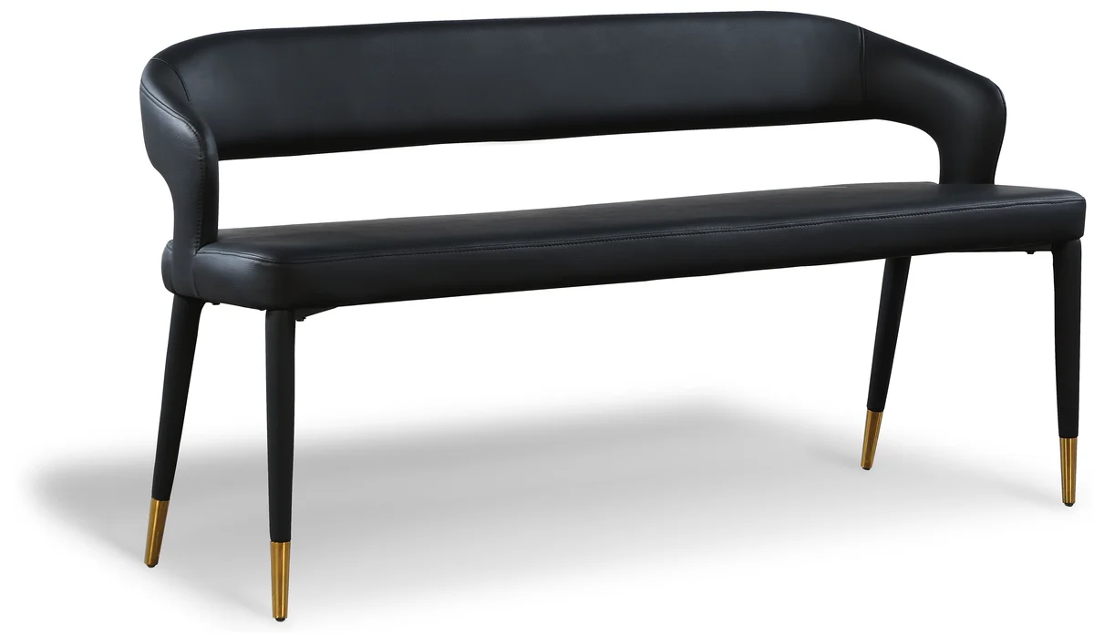 Destiny - Bench - Black - Faux Leather