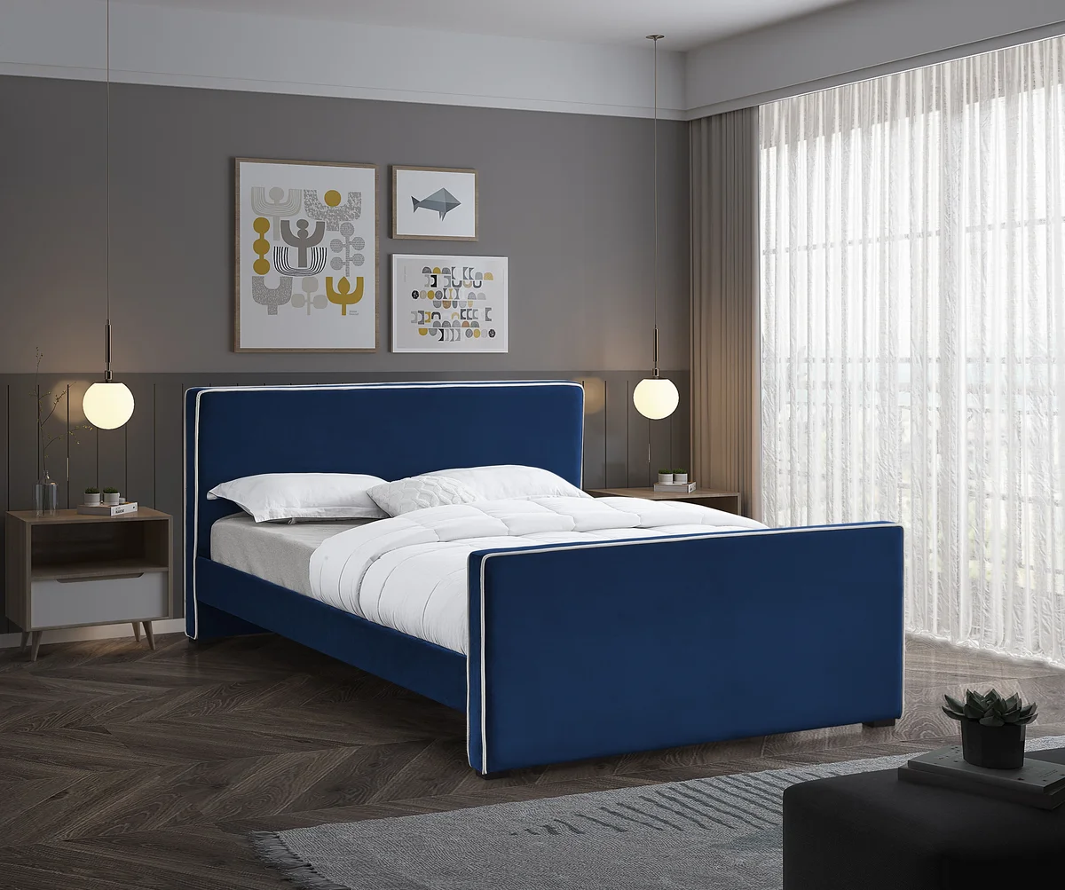 Dillard - King Bed - Navy - View 2