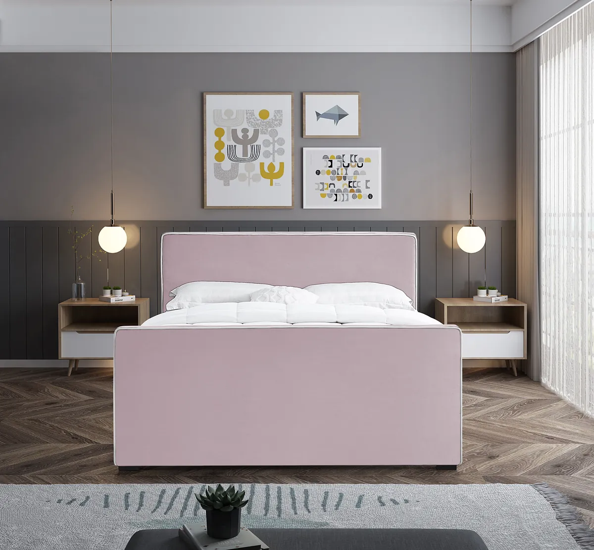 Dillard - King Bed - Pink