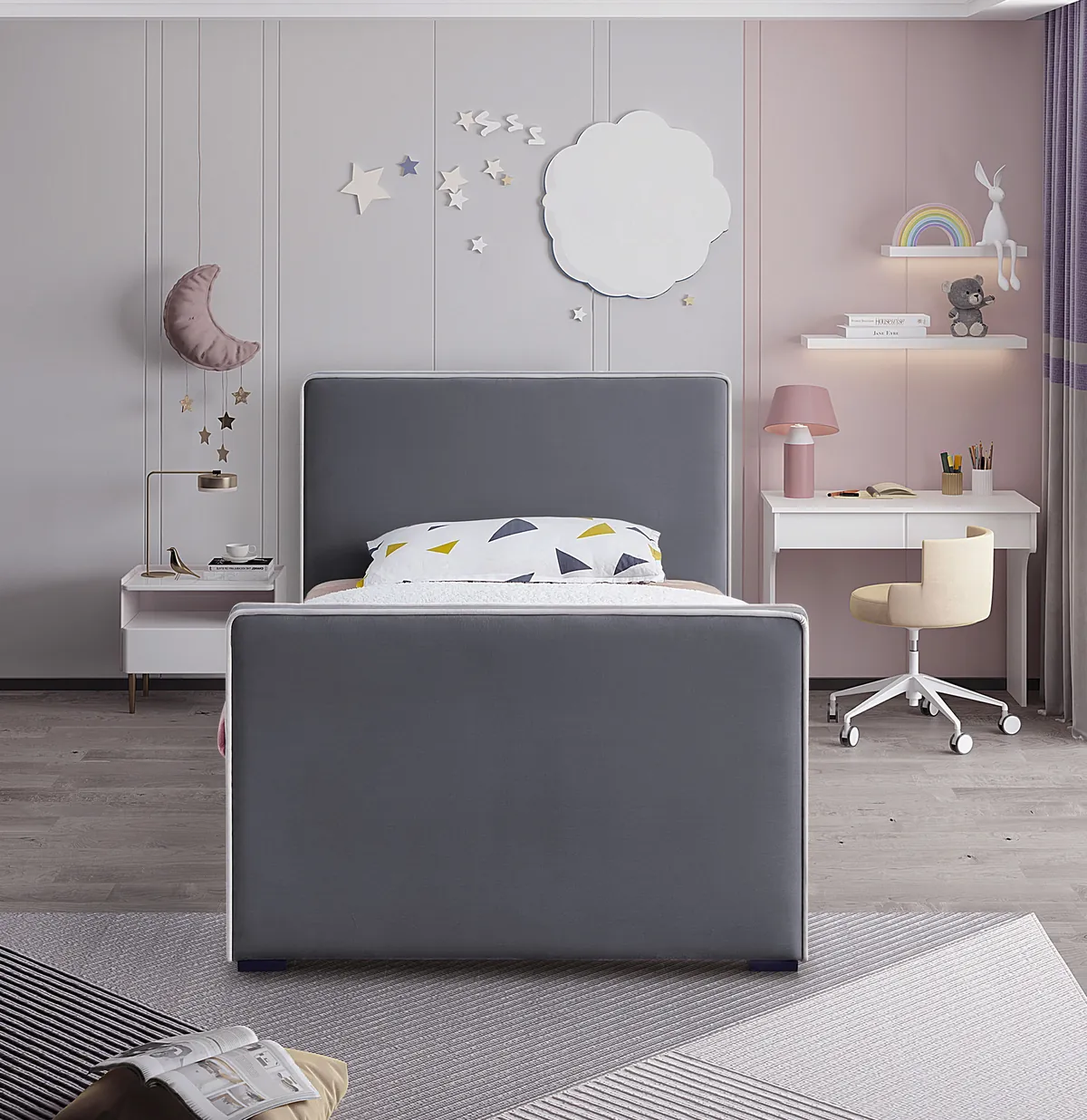 Dillard - Twin Bed - Gray