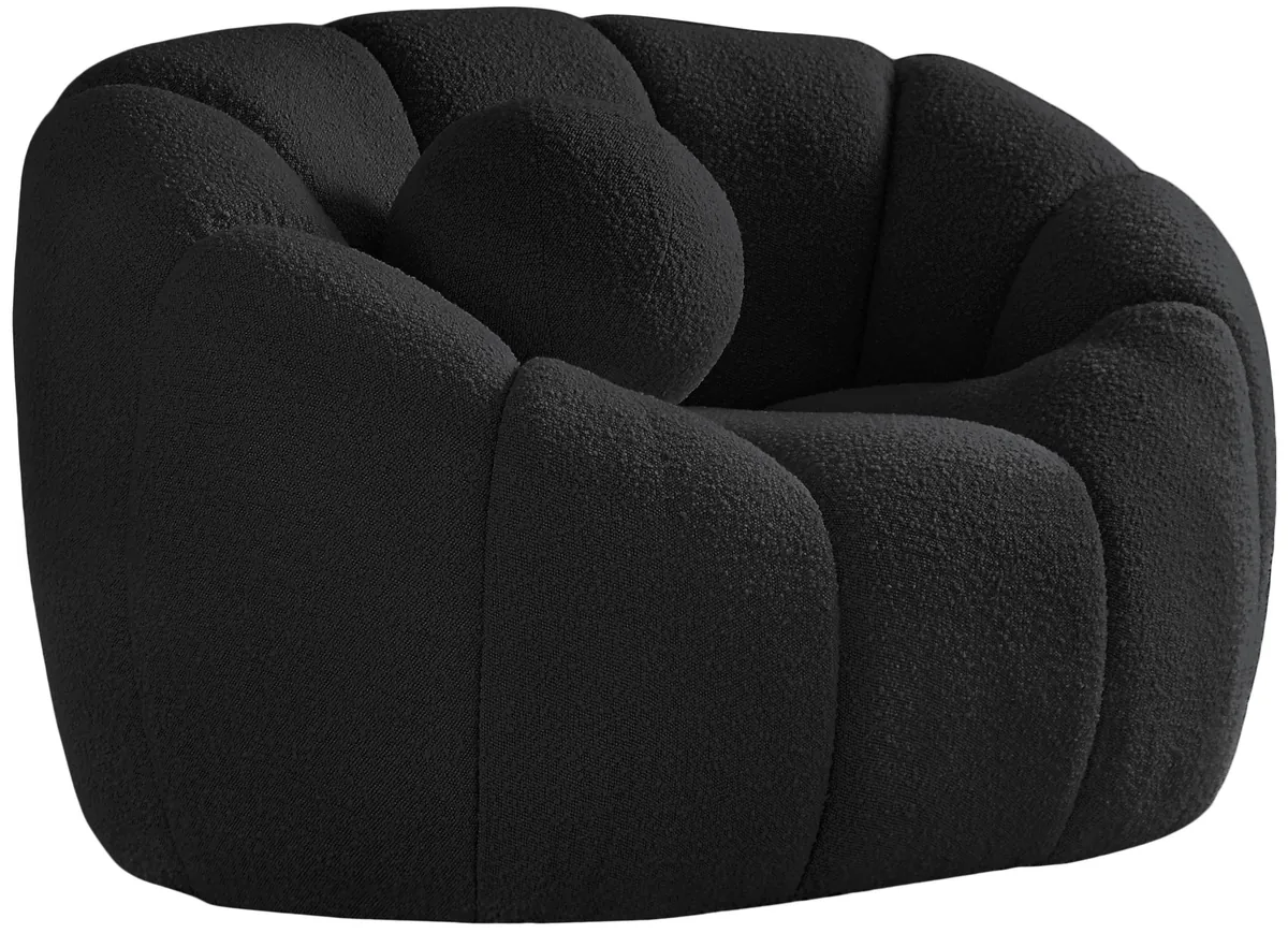 Elijah - Boucle Chair - Black