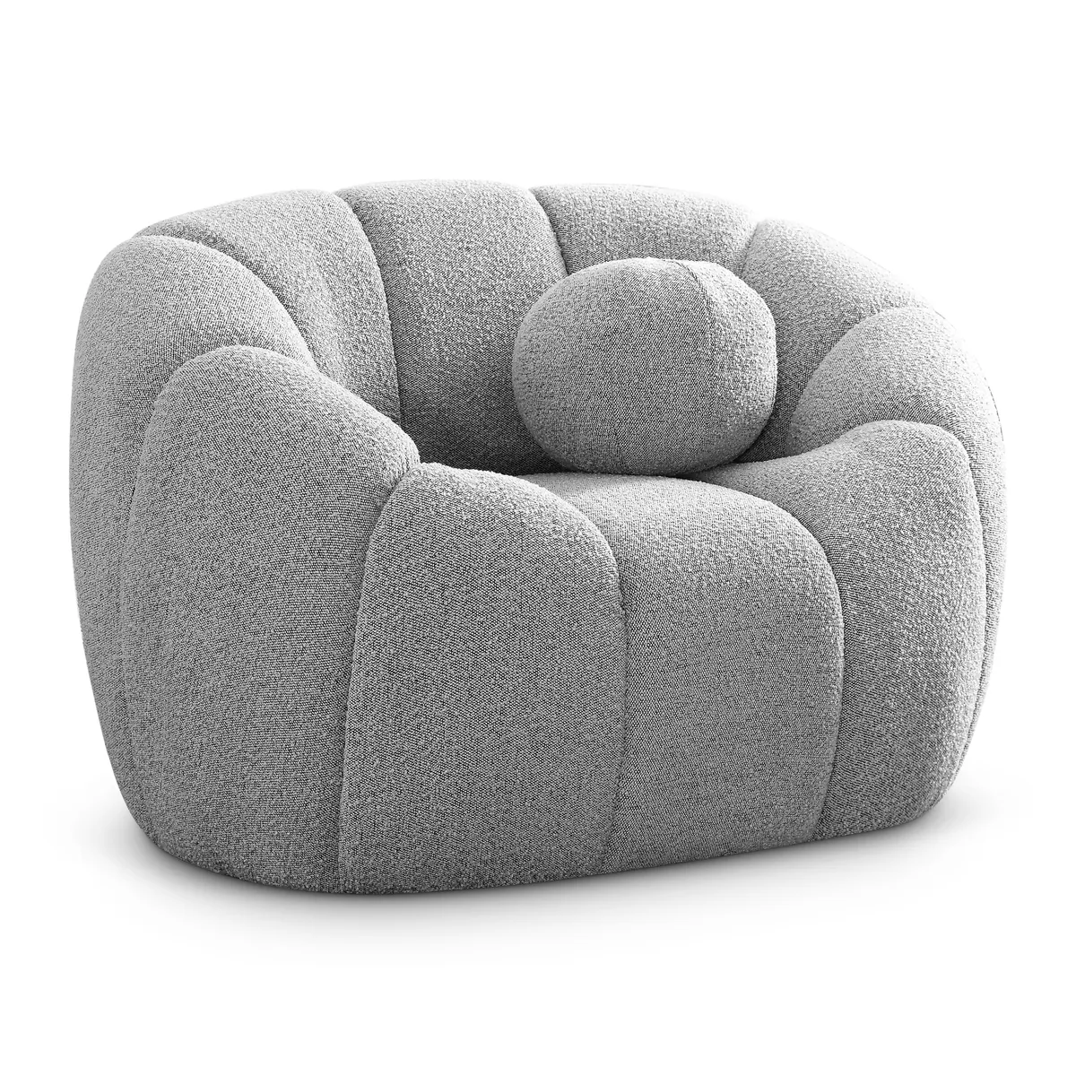 Elijah - Boucle Chair - Gray