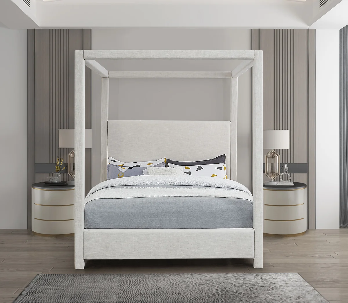 Emerson - King Bed - Cream