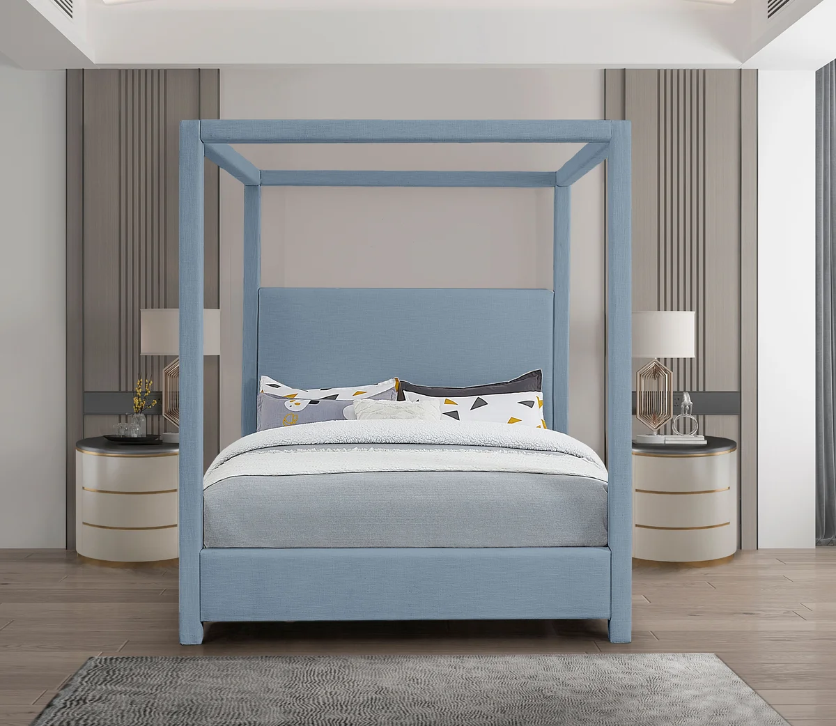 Emerson - Queen Bed - Sky Blue