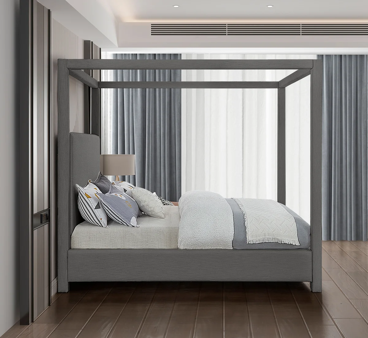 Emerson - King Bed - Gray