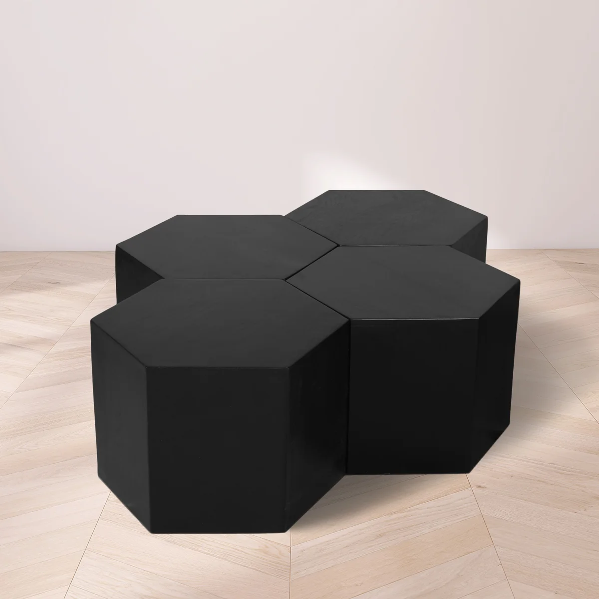 Eternal - Coffee Table 4 Piece - Black - View 2
