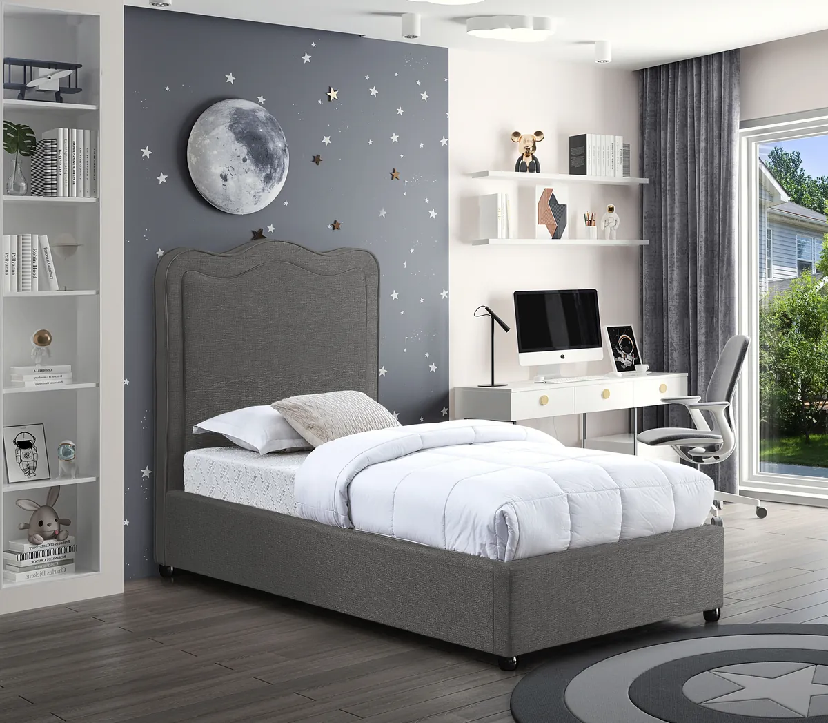 Felix - Twin Bed - Gray - View 2