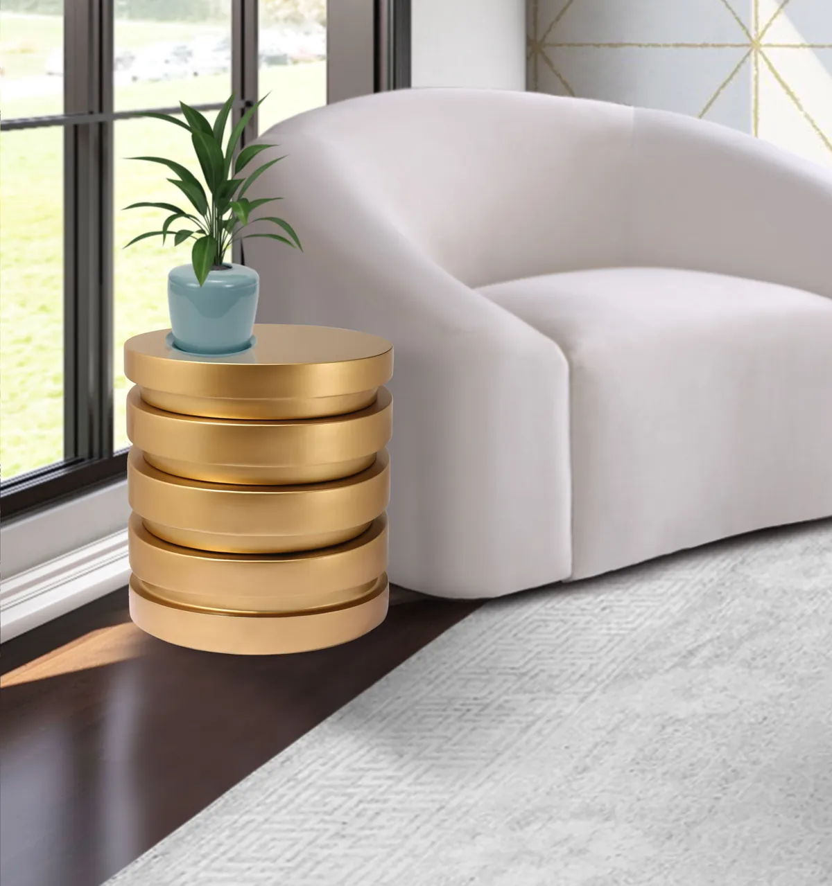 Levels - End Table - Gold - View 2