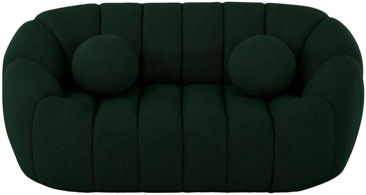 Elijah - Boucle Loveseat - Green