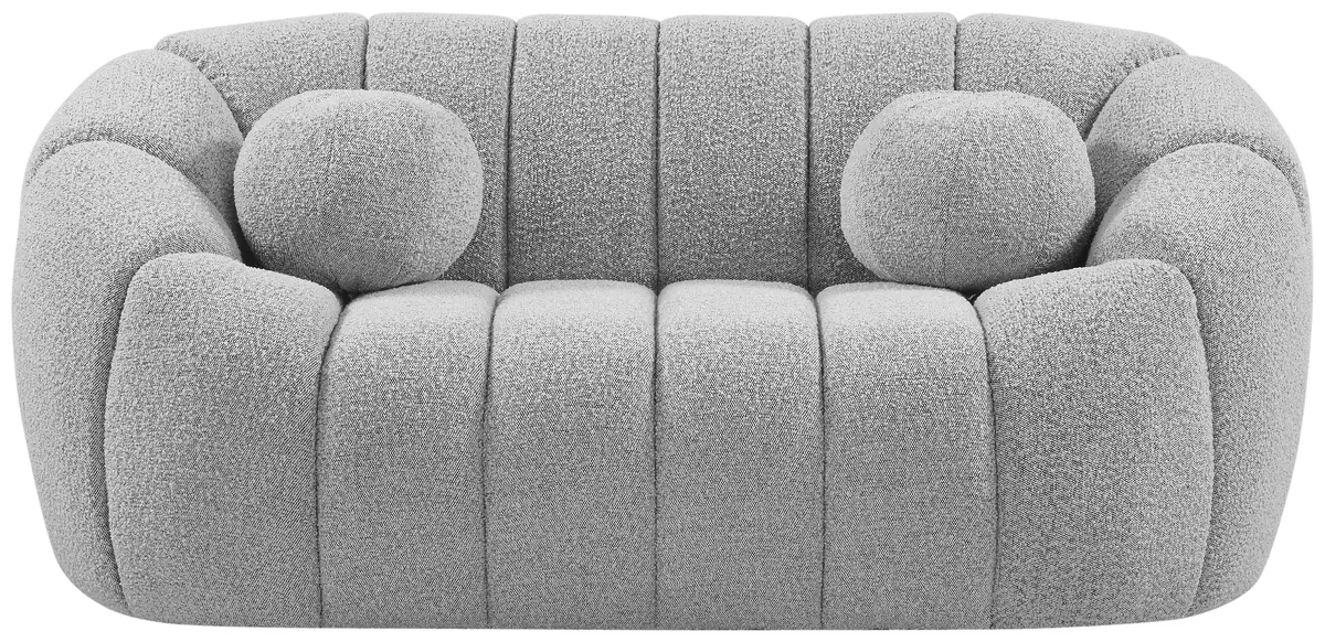 Elijah - Boucle Loveseat - Gray