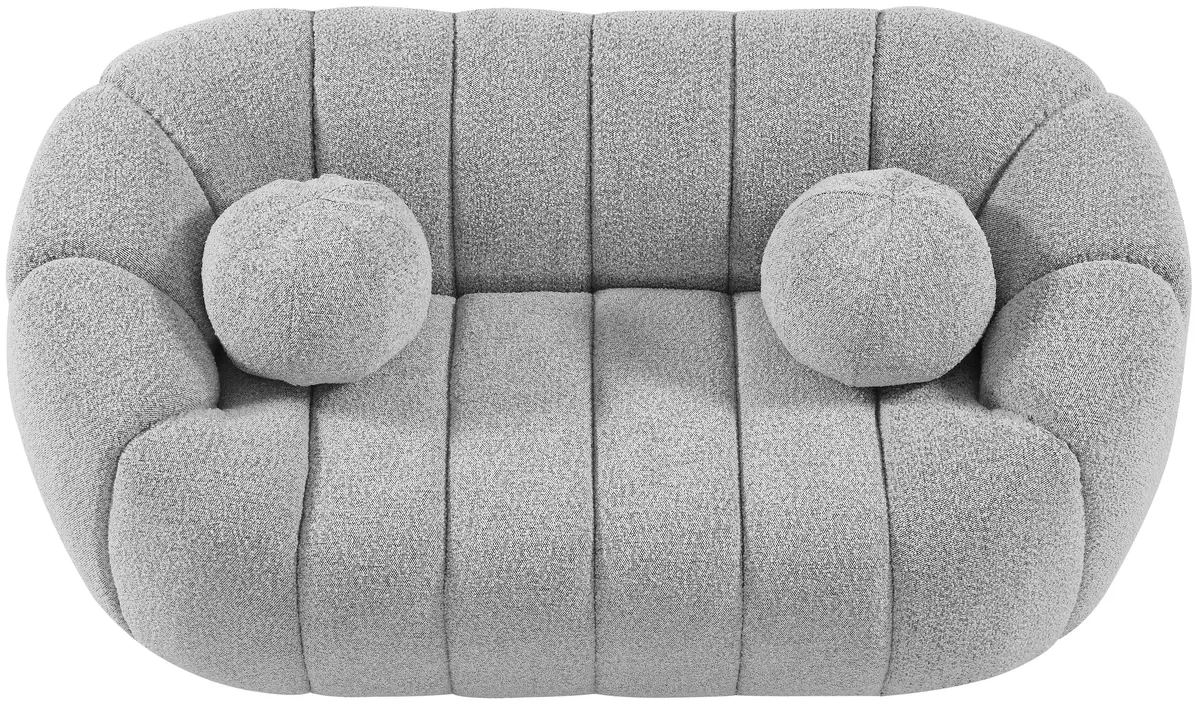 Elijah - Boucle Loveseat - Gray