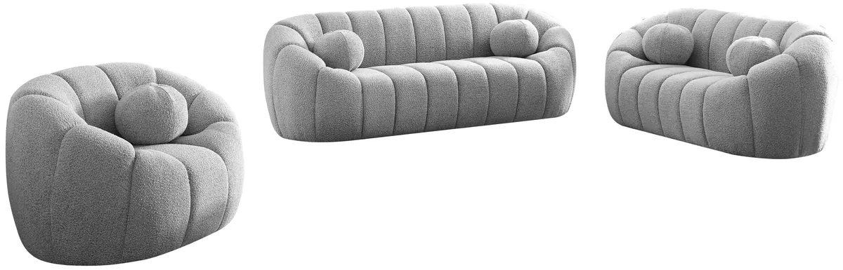 Elijah - Boucle Loveseat - Gray