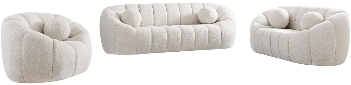 Elijah - Boucle Loveseat - Cream