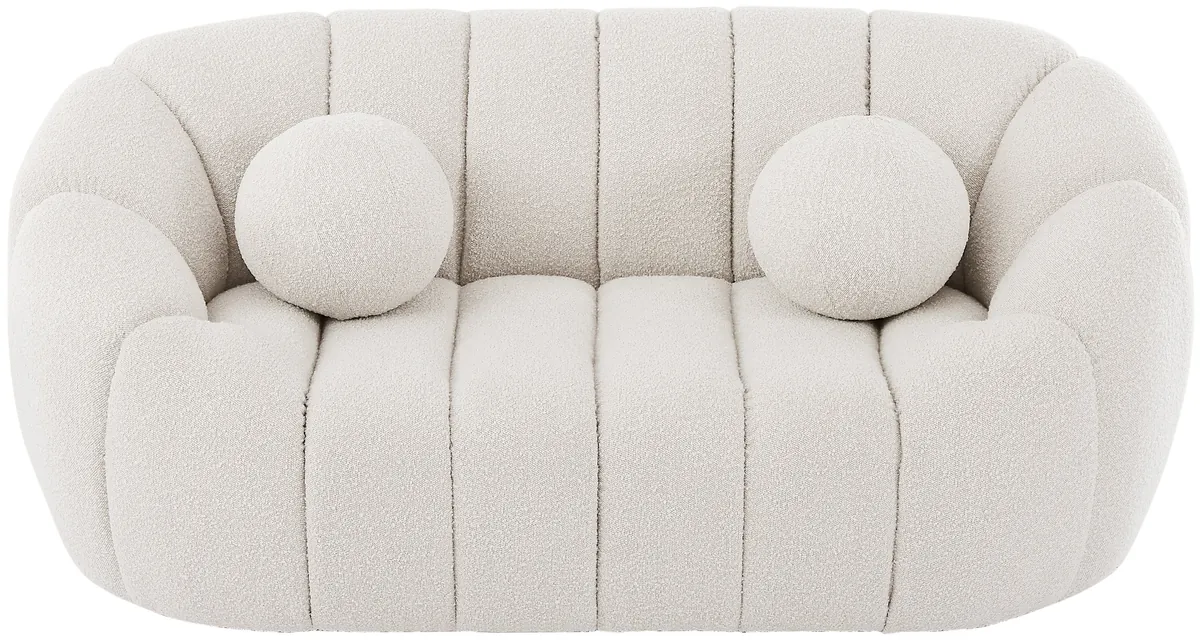 Elijah - Boucle Loveseat - Cream