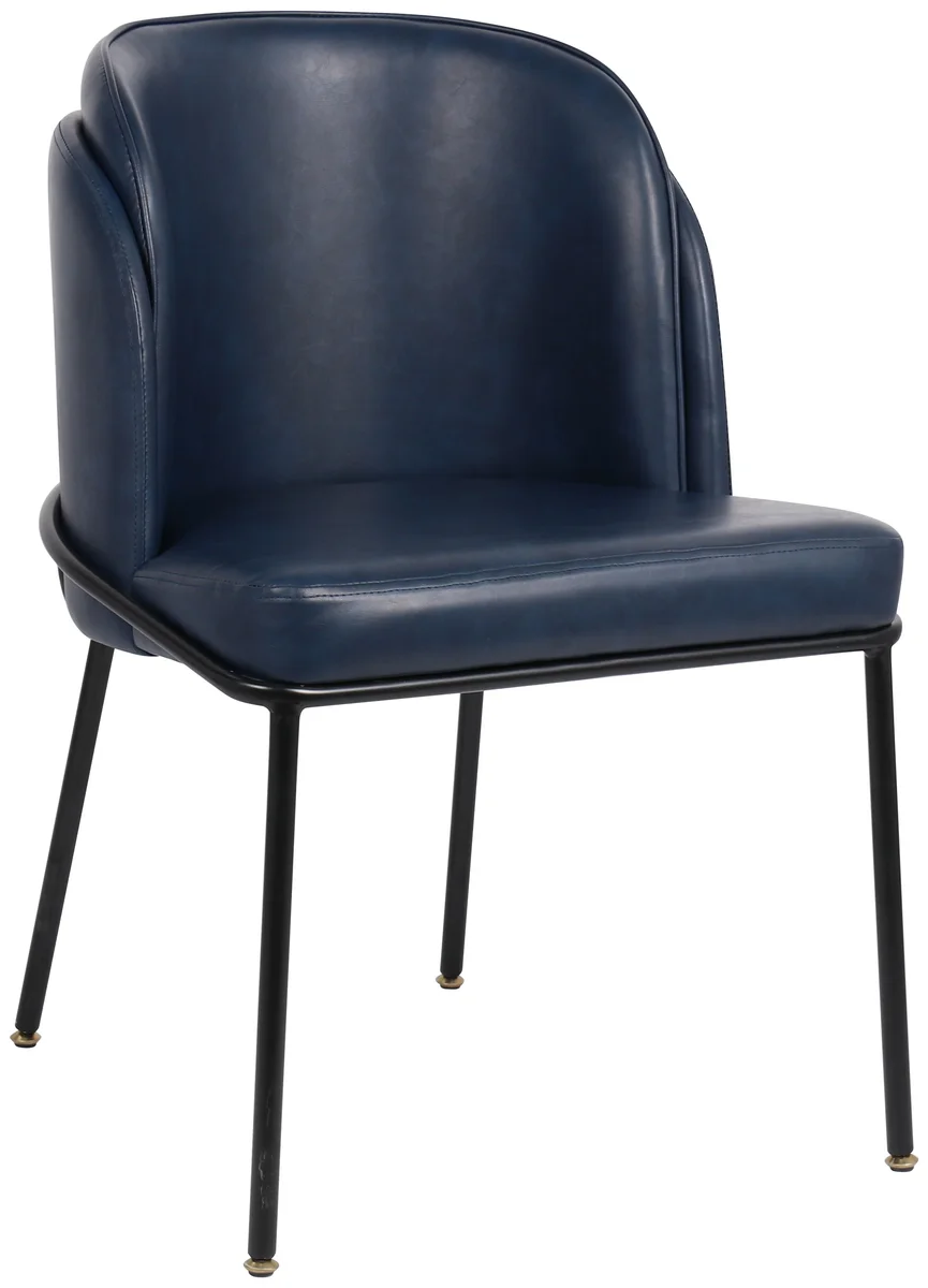 Jagger - Dining Chair (Set of 2) - Navy - Faux Leather