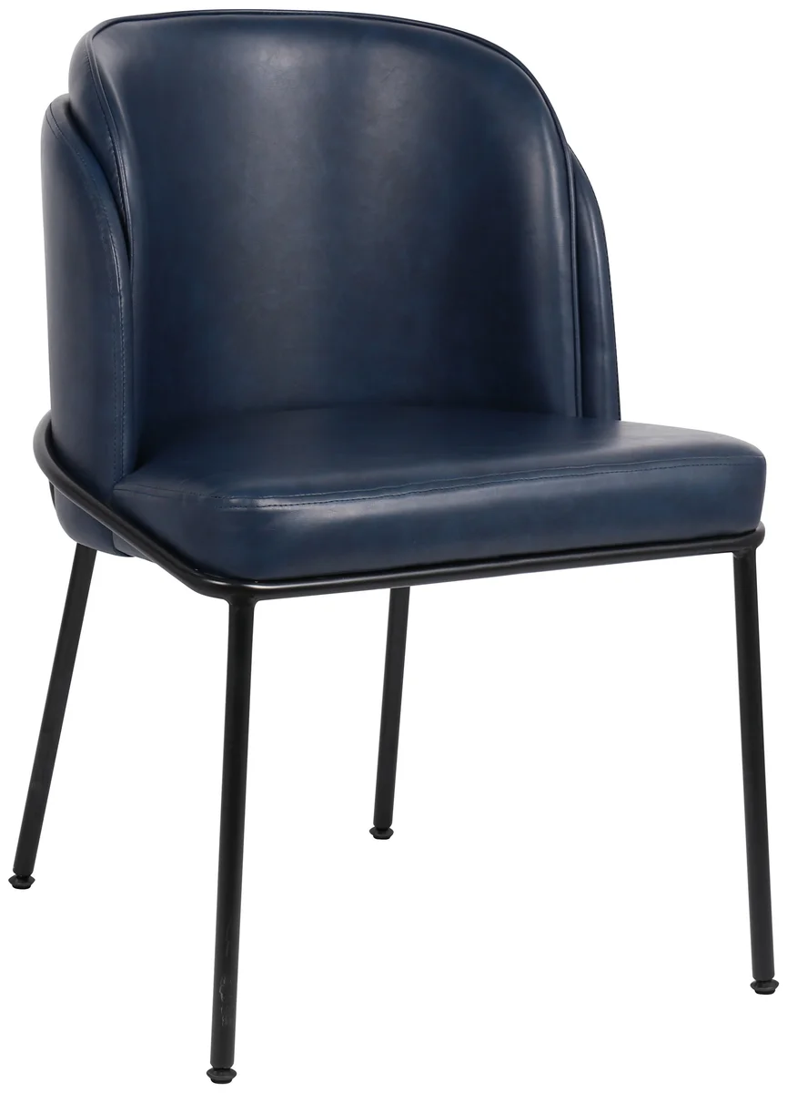Jagger - Dining Chair (Set of 2) - Navy - Faux Leather