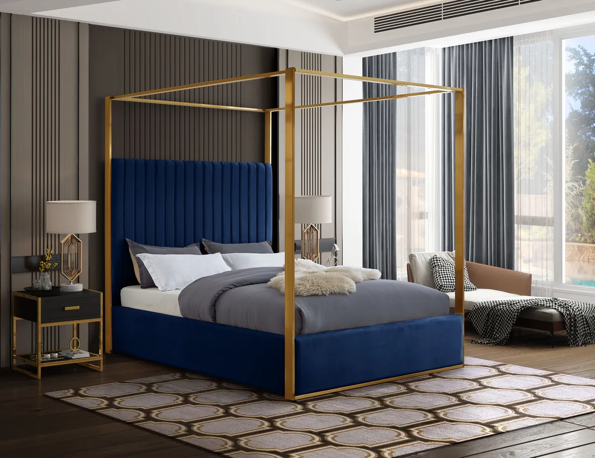 Jones - Queen Bed - Navy - View 2