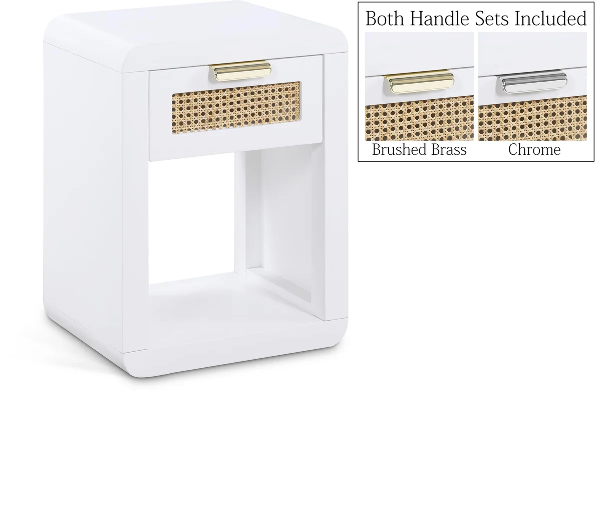 Langham - Night Stand - White - Wood