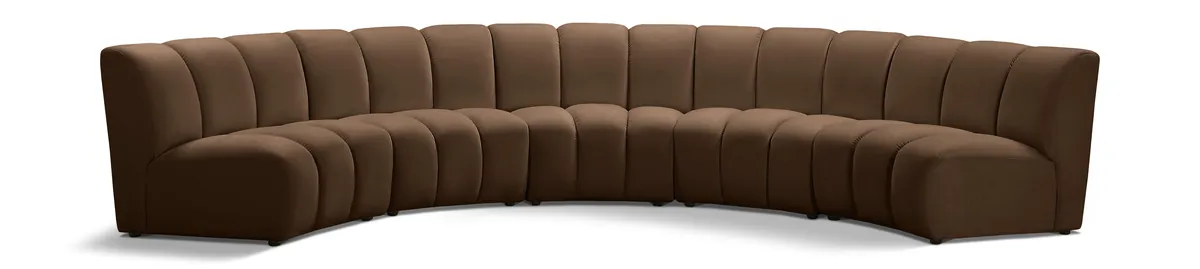Infinity - 5 Piece Modular Sectional - Brown
