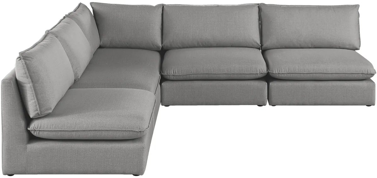 Mackenzie - 5 Piece Modular Corner Armless Sectional - Gray