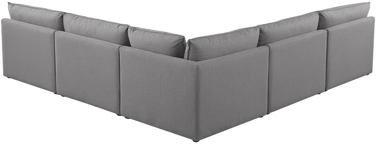 Mackenzie - 5 Piece Modular Corner Armless Sectional - Gray