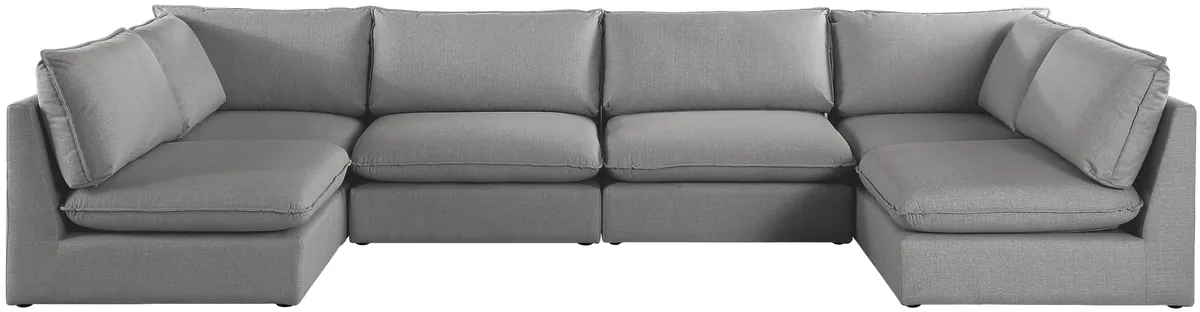Mackenzie - 6 Piece Modular U-Shaped Sectional - Gray