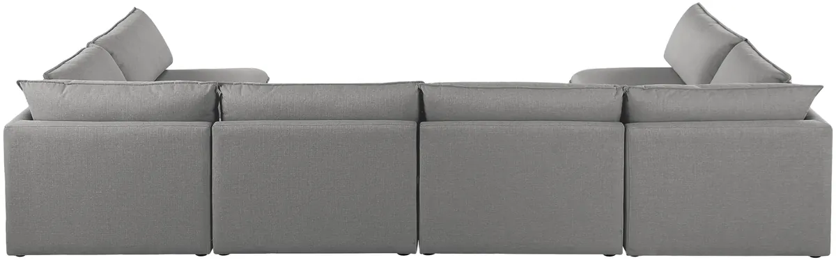 Mackenzie - 6 Piece Modular U-Shaped Sectional - Gray