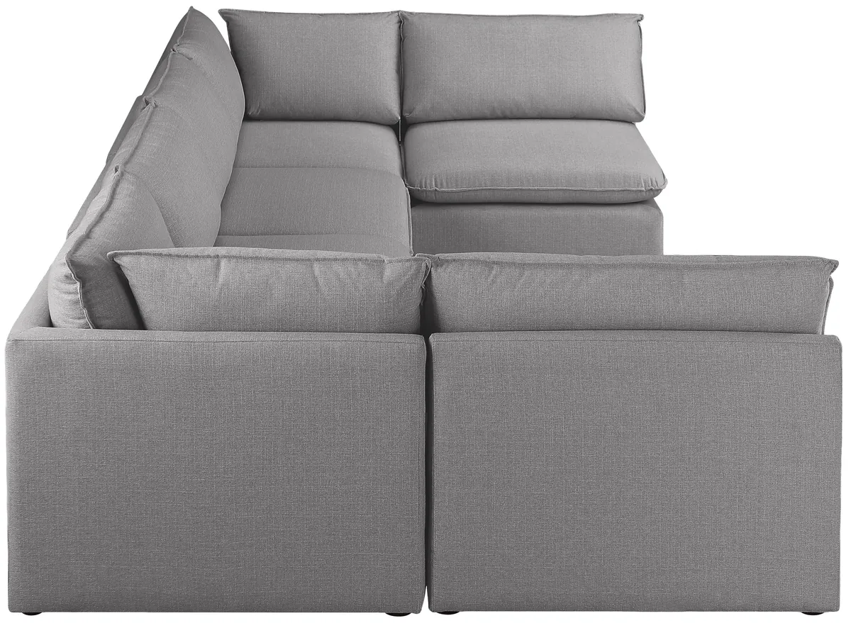 Mackenzie - 6 Piece Modular U-Shaped Sectional - Gray