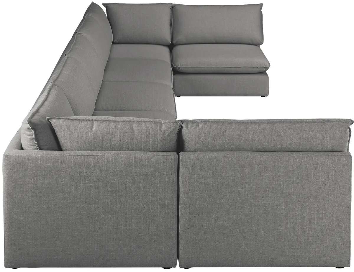 Mackenzie - 7 Piece Modular U-Shaped Sectional - Gray