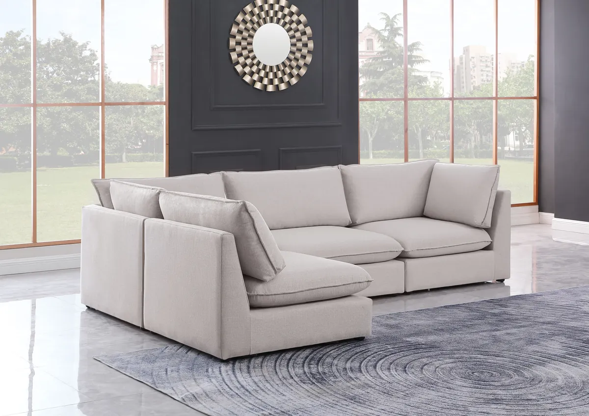 Mackenzie - 4 Piece Modular Sectional - Beige