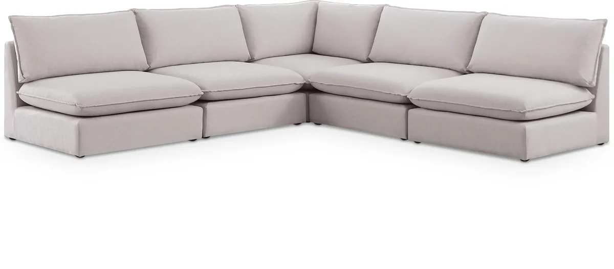 Mackenzie - 5 Piece Modular Corner Armless Sectional - Beige