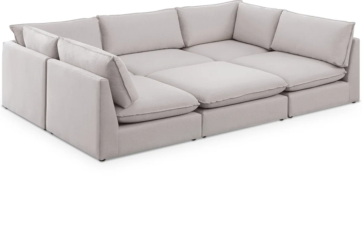 Mackenzie - 6 Piece Modular Sectional - Beige