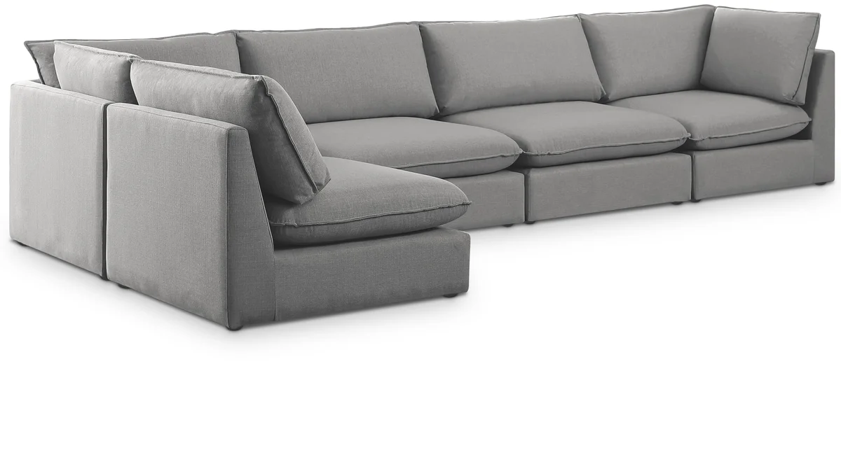 Mackenzie - 5 Piece Modular Sectional - Gray