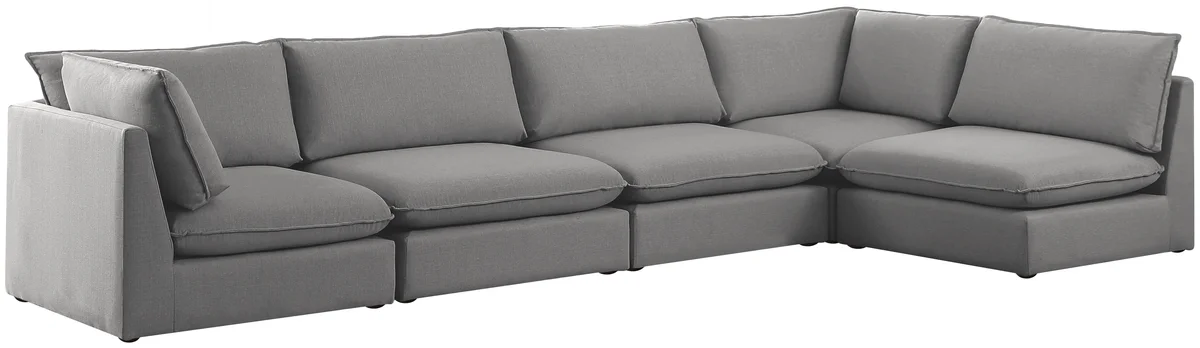 Mackenzie - 5 Piece Modular Sectional - Gray - View 2