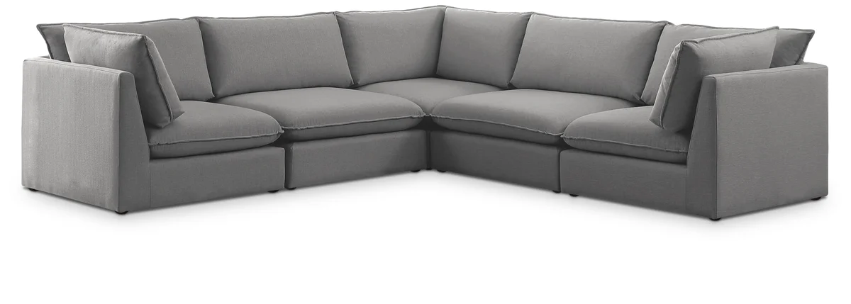 Mackenzie - 5 Piece Modular Corner Sectional - Gray