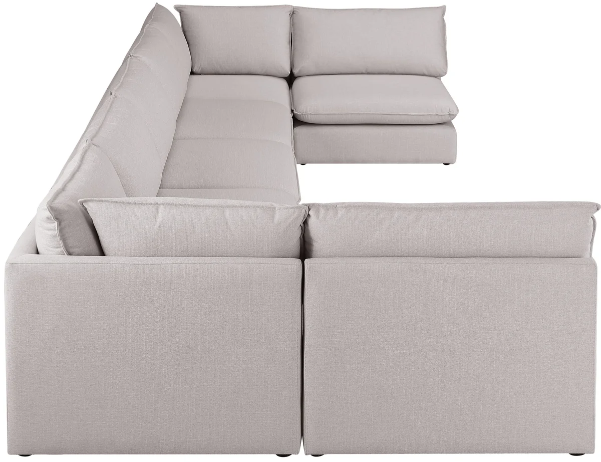 Mackenzie - 7 Piece Modular U-Shaped Sectional - Beige