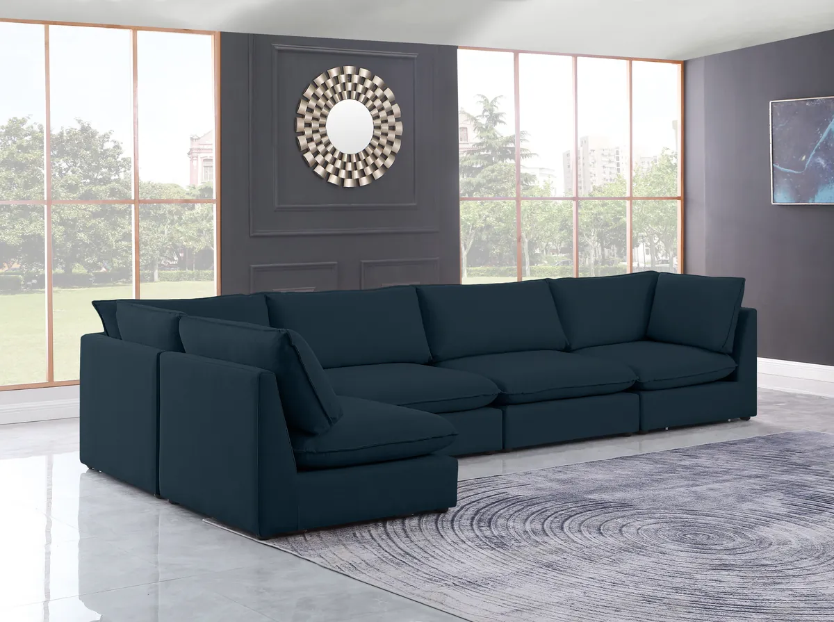 Mackenzie - 5 Piece Modular Sectional - Navy