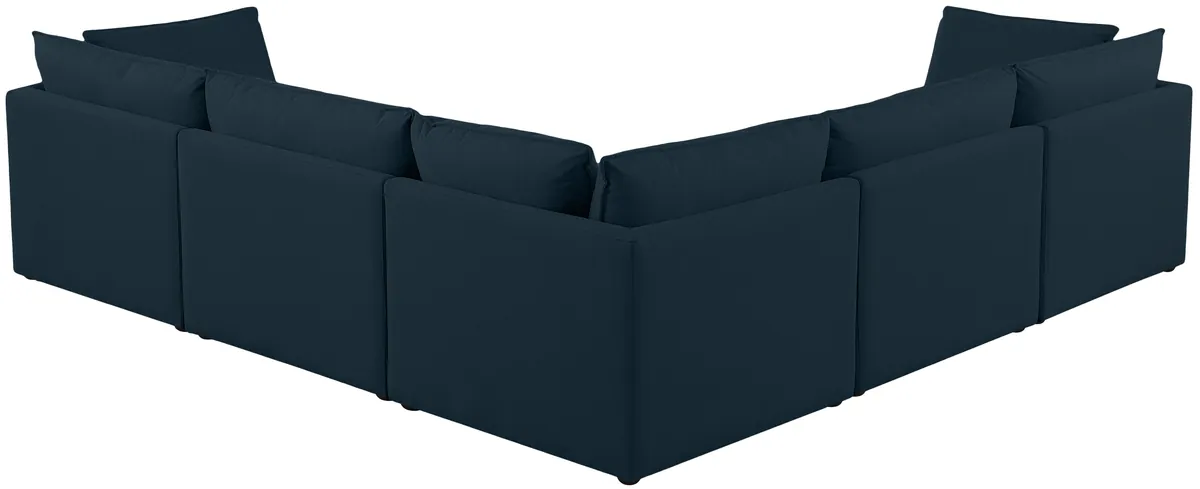 Mackenzie - 5 Piece Modular Corner Sectional - Navy