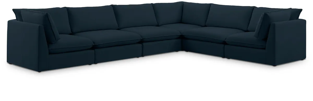 Mackenzie - 6 Piece Modular Corner Sectional - Navy