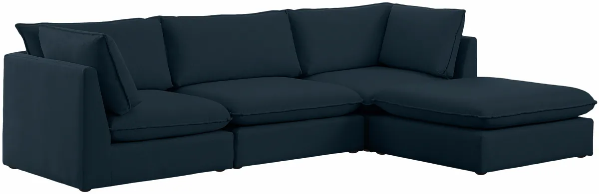 Mackenzie - 4 Piece Modular Sectional With Chaise - Navy - View 2