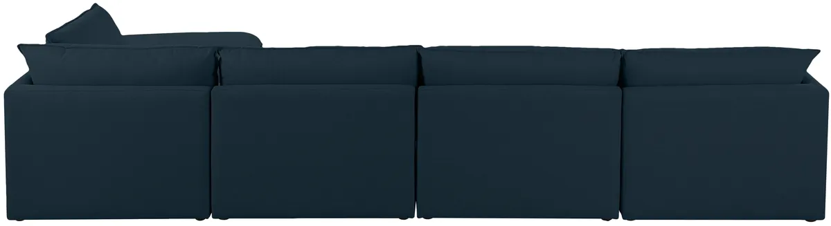 Mackenzie - 5 Piece Modular Sectional With Chaise - Navy