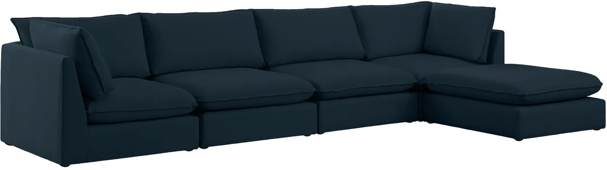 Mackenzie - 5 Piece Modular Sectional With Chaise - Navy - View 2