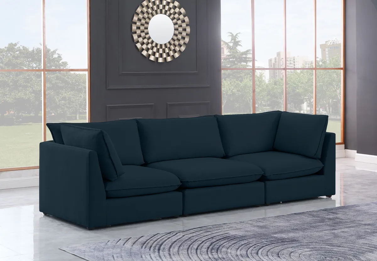 Mackenzie - 3 Seat Modular Sofa - Navy - View 2