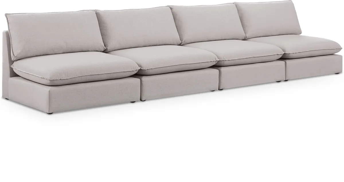 Mackenzie - 4 Seat Modular Armless Sofa - Beige