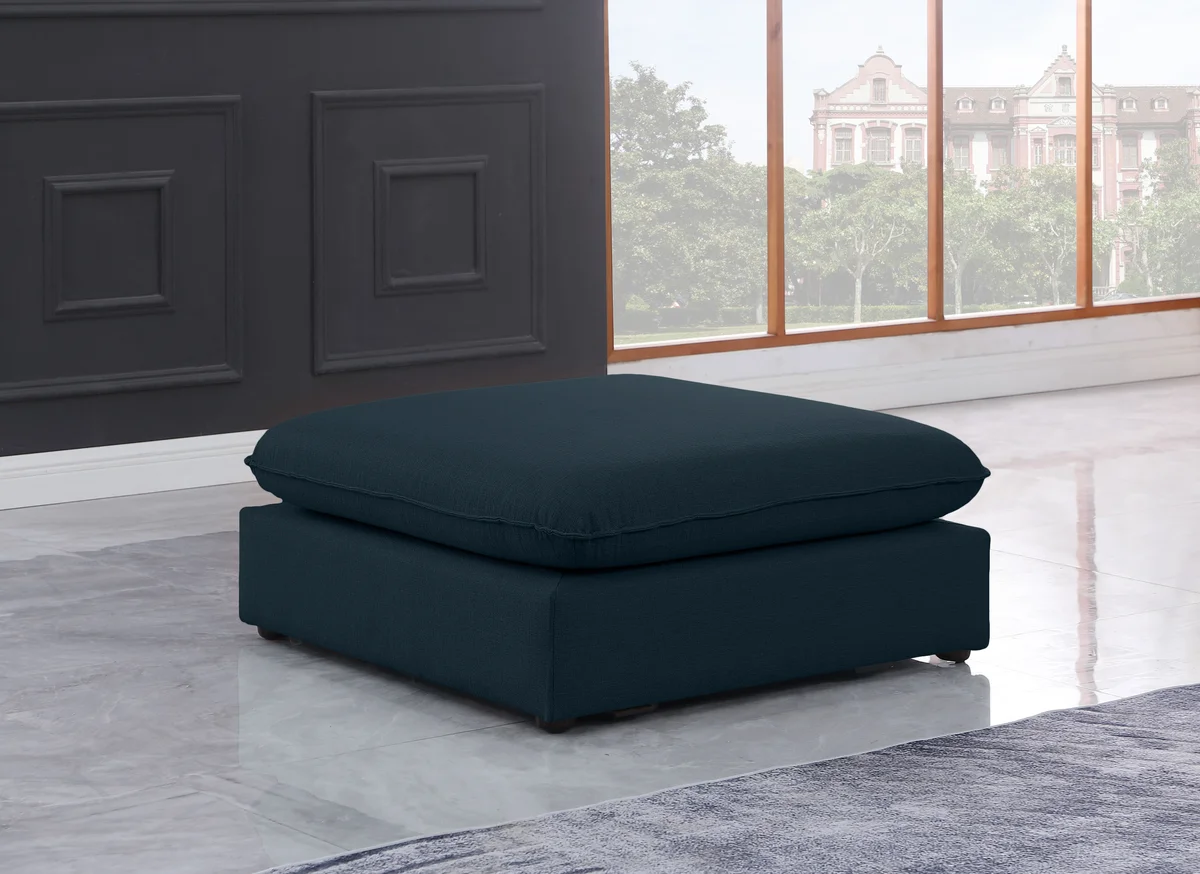 Mackenzie - Ottoman - Navy - View 2